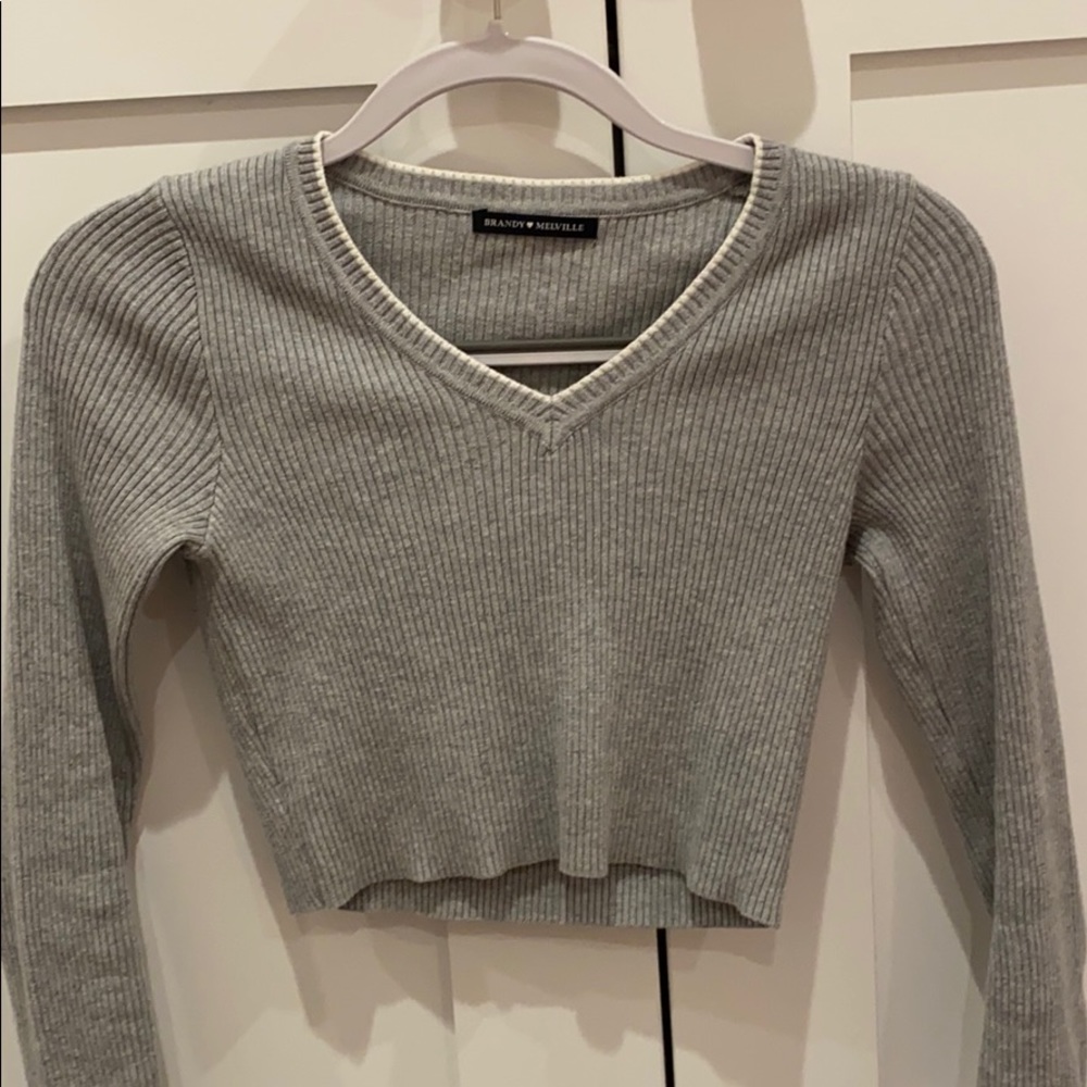 Gray Knit Sweater from Brandy